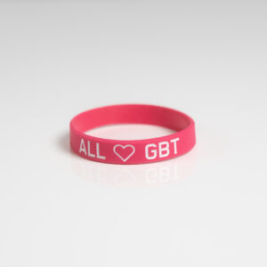 ALL LOVE GBT Rosa Silikonarmband