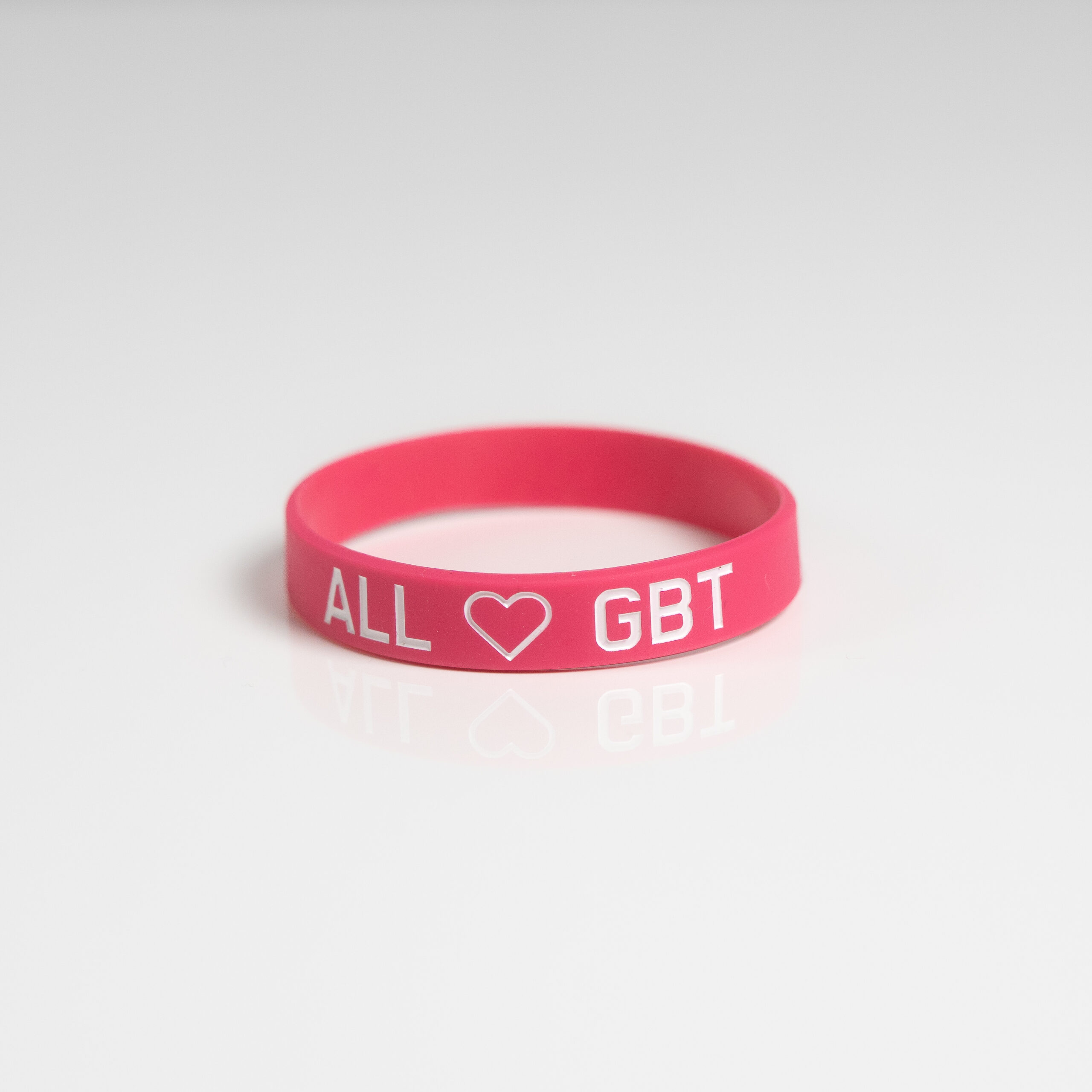 ALL LOVE GBT Pink Silicone Bracelet