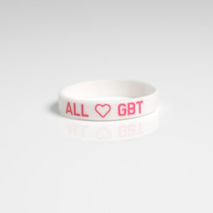ALL LOVE GBT Weißes Silikonarmband